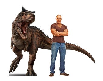 Carnotaurus Jurassic World Life-Size Cardboard Cutout, Dinosaur Party Decor,Kids Birthday Standee,Movie Display,Dinosaur Birthday Invitation