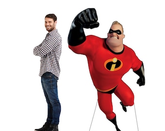Life-Size Mr. Incredible Cardboard Cutout, The Incredibles Standee, Pixar Superhero Party Prop, Kids Birthday Decor, Lifesize Event Backdrop
