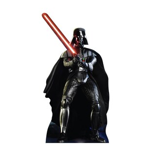 Darth Vader (retouché) taille réelle, décoration en carton, accessoire de fête et présentoir Star Wars, accessoire de film emblématique, décoration de collection Star Wars