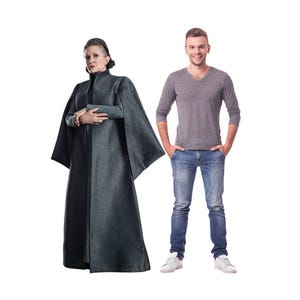 Carton découpé grandeur nature General Leia Organa, Star Wars Les Derniers Jedi Voyageur debout, présentoir de la trilogie Star Wars Sequel, chef de la résistance Star Wars