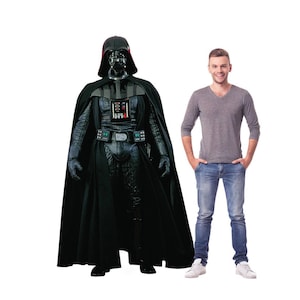 Découpe Dark Vador 40e anniversaire de Star Wars : présentoir de collection grandeur nature, anniversaire sur le thème de Star Wars, voyageur debout en carton taille réelle Star Wars