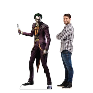 Life-Size The Joker Injustice Gods Among Us Cardboard Cutout, DC Villain Decor, Gamer & Comic Fan Standee, Joker Fan Gift, DC Villain Fan