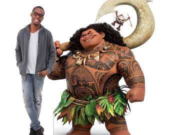 Maui & Kotu Life-Size Cardboard Cutout, Moana Birthday Party Decor
