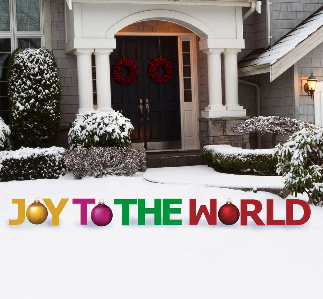 32 Christmas Yard Decor Ideas for a Festive Lawn 26 Joy to the World Yard Sign, Coroplast Outdoor Christmas Decoration,…