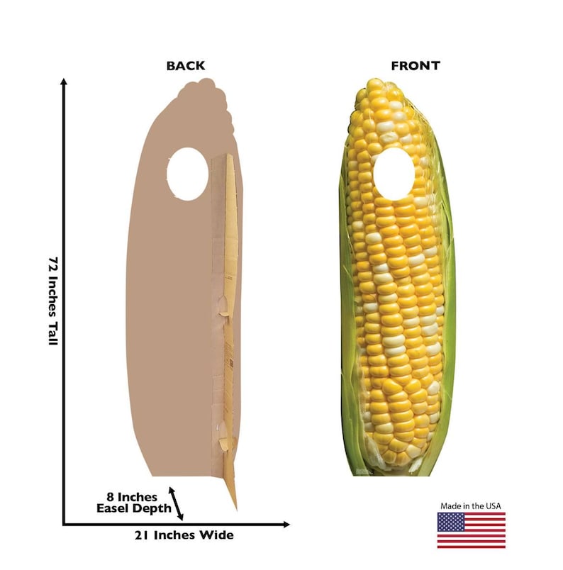 Corn on the Cob Cardboard Stand-in, Life-size Farm Party Photo Prop ...