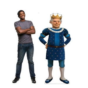 Carton découpé taille réelle Roi Harold, voyageur debout au cinéma Shrek, père de la princesse Fiona, décoration de fête royale, décorations de fête à thème Shrek