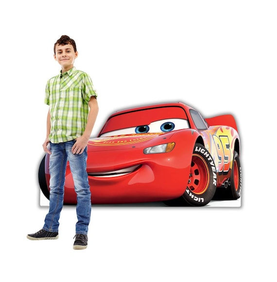 Cars 3 Lightning McQueen Cardboard Cutout – Disney Party Decor, Disney Pixar Photo Booth Prop, Life-Size Party Display,Photo Standee, Events