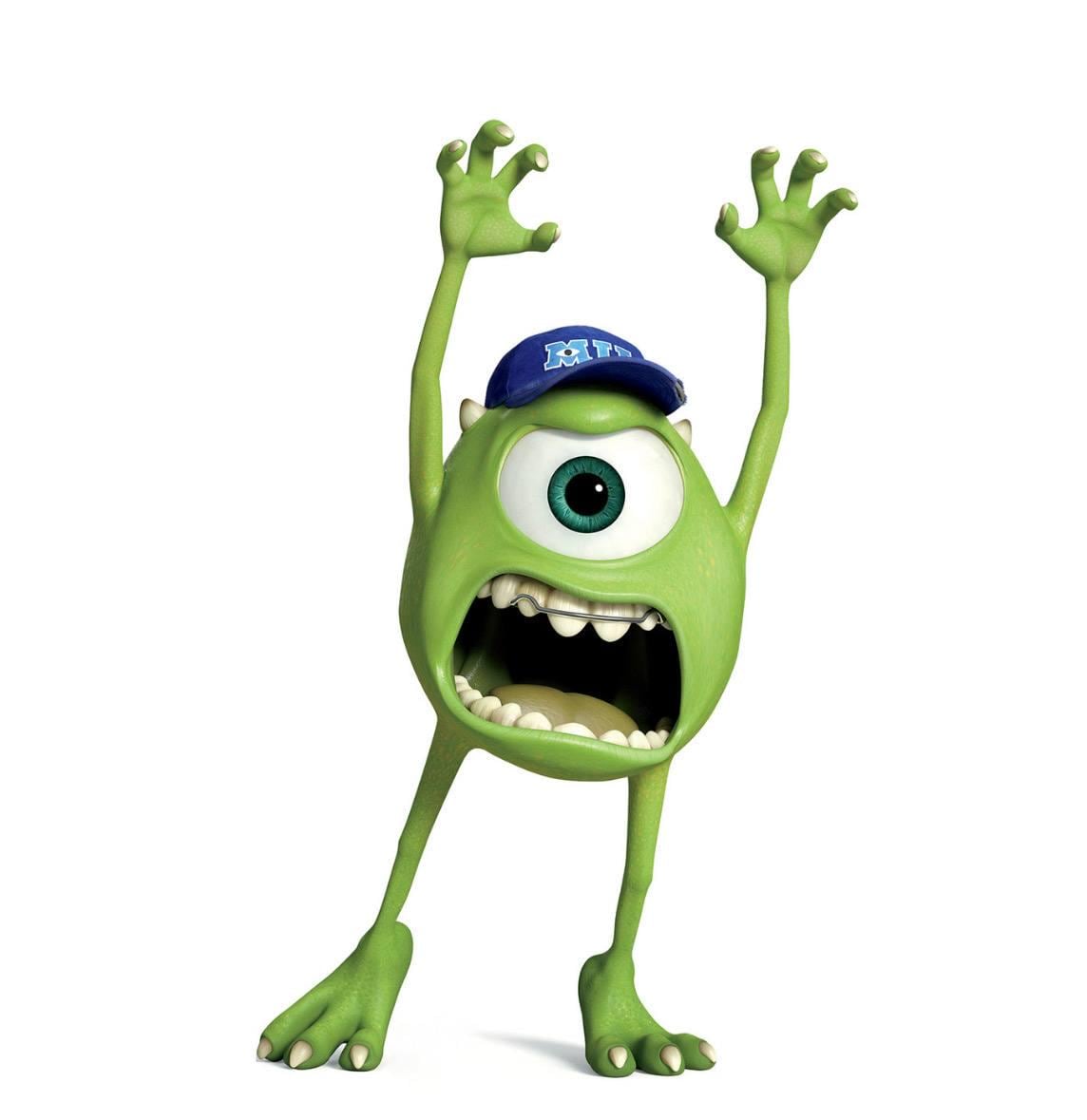 Life-Size Mike Wazowski Cutout, Green One-Eyed Monster Disney, Monsters  University Cardboard Standee, Party Decor, Kids Room Display