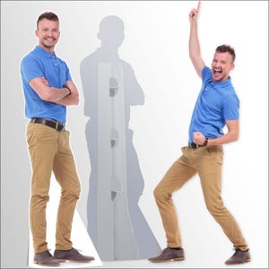 Personalized Life Size Cardboard Cutout, Custom Standee from Photo, Party Decor for Wedding & Birthday, Event Prop, Coroplast Cardboard