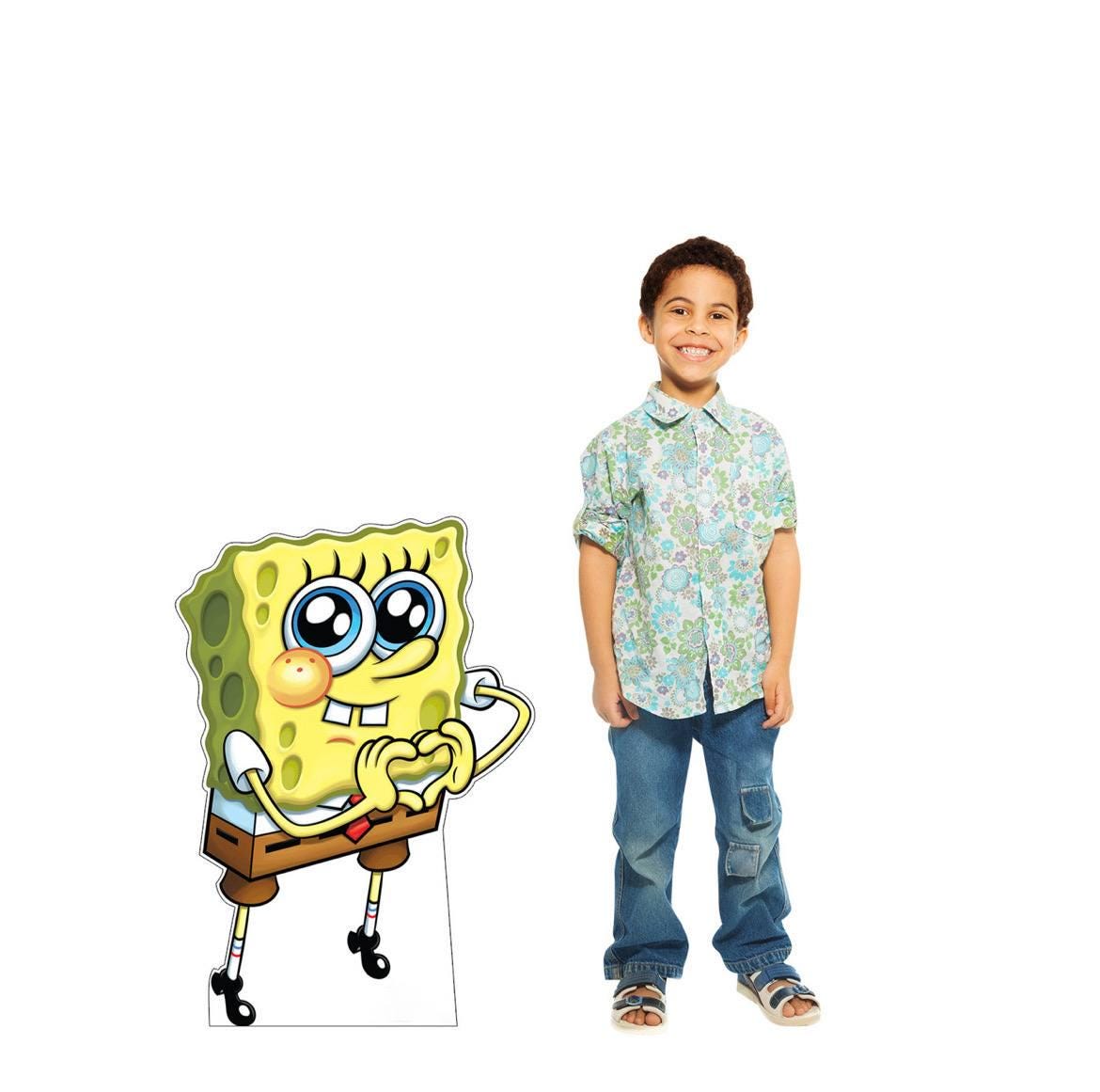 SpongeBob SquarePants Cardboard Standee, Life-Size SpongeBob Cardboard Cutout,Nickelodeon Character Standee,SpongeBob Theme Party Decoration
