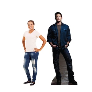 Découpe en carton surnaturelle Dean Winchester, présentoir de personnages pour la télévision grandeur nature, carton Dean Winchester taille réelle pour les fans et les soirées à thème