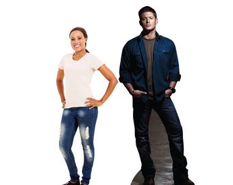 Dean Winchester Supernatural Cardboard Cutout, Life-Size TV Character Display,Life-Size Dean Winchester Cardboard for Fans and Theme Party