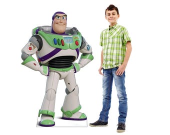 Life-Size Buzz Lightyear Cutout – Toy Story Party Decor, Disney Pixar Cardboard Standee, Kids Birthday Prop, Children Events, Disney Party