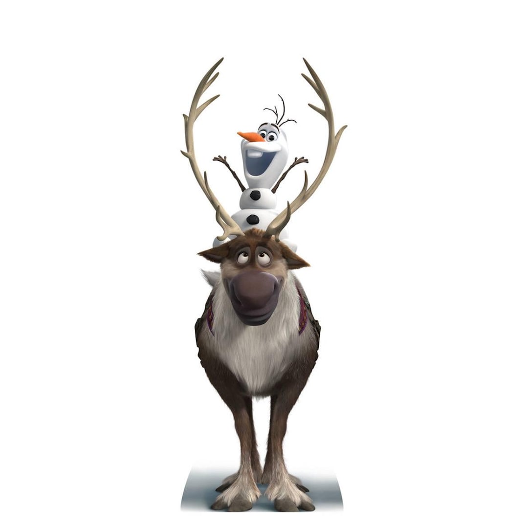 Sven and Olaf Life-size Cardboard Cutout, Disney Frozen Standee, Winter ...