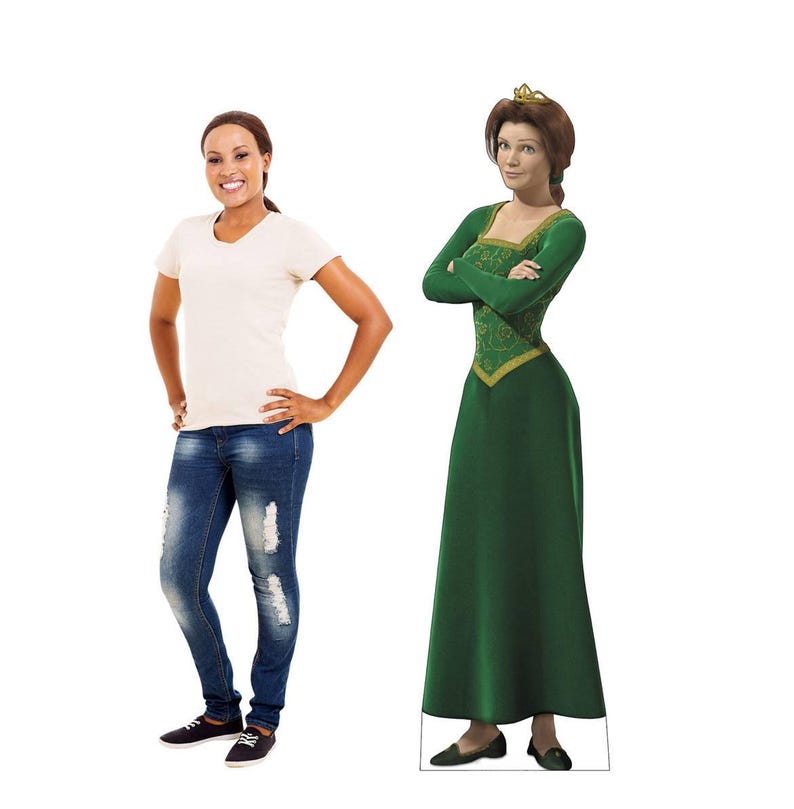 Shrek Inflatable Slide Fiona Life-size Cardboard Cutout, Princess Fiona Standee, Shrek Party ...