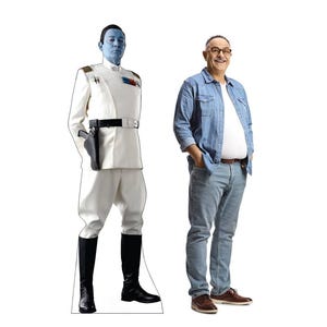 Décoration en carton grandeur nature Grand amiral Thrawn Star Wars, décoration méchant voyageur debout de Star Wars, stratège impérial d'accessoire d'affichage Star Wars