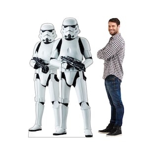 Voyageur debout en carton Rogue One Star Wars Stormtroopers découpée taille réelle pour décoration de film, décoration de fête, accessoire de film emblématique, décoration d'anniversaire