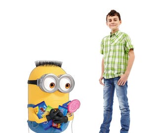 Ron the Minion Life-Size Cardboard Cutout, Despicable Me 4 Party Decor, Minions Birthday Standee, Kids Room Prop, Minions Party Backdrop