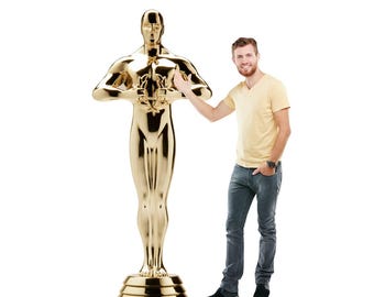 Life-Size Gold Trophy Cutout – Awards Ceremony Cardboard Standee