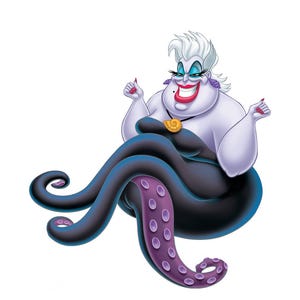Découpe en carton taille réelle Ursula Disney Villains, décoration de fête petite sirène, sorcière des mers voyageant debout, accessoire pour photomaton, présentoir méchants Disney