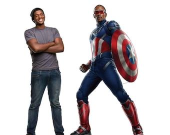 Stand with the Hero Captain America Life Size Cardboard Cutout, Kids Birthday Decor, Superhero Party Decor,Captain America Cardboard Standee