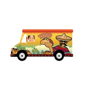 Carton découpé grandeur nature pour camion à tacos, accessoire photo pour fête Fiesta, décoration de fête à thème cuisine mexicaine, décoration pour personne tacos grandeur nature