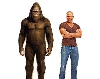 Bigfoot Life Size Cardboard Cutout, Sasquatch Standee, Woodland Theme Decoration, Gag Gift, Yeti Display