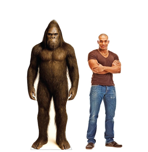 Bigfoot Life Size Cardboard Cutout, Sasquatch Standee, Woodland Theme Decoration, Gag Gift, Yeti Display