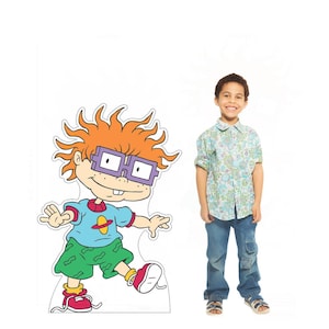 Chuckie Finster Rugrats Cardboard Cutout, Life-Size Nickelodeon Standee, 90s Cartoon Party Prop & Kids Room Decor,Nickelodeon Cartoon Cutout