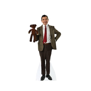 Mr. Bean taille réelle avec une découpe en peluche, un personnage de comédie télévisée, une découpe de Rowan Atkinson, une décoration amusante pour des événements, une découpe de film
