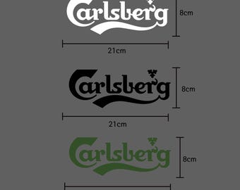 Handmade Carlsberg Sponsor Style Patch | Retro Liverpool Football Jersey Logo | Heat Transfer 21.1cm x 8.6 cm