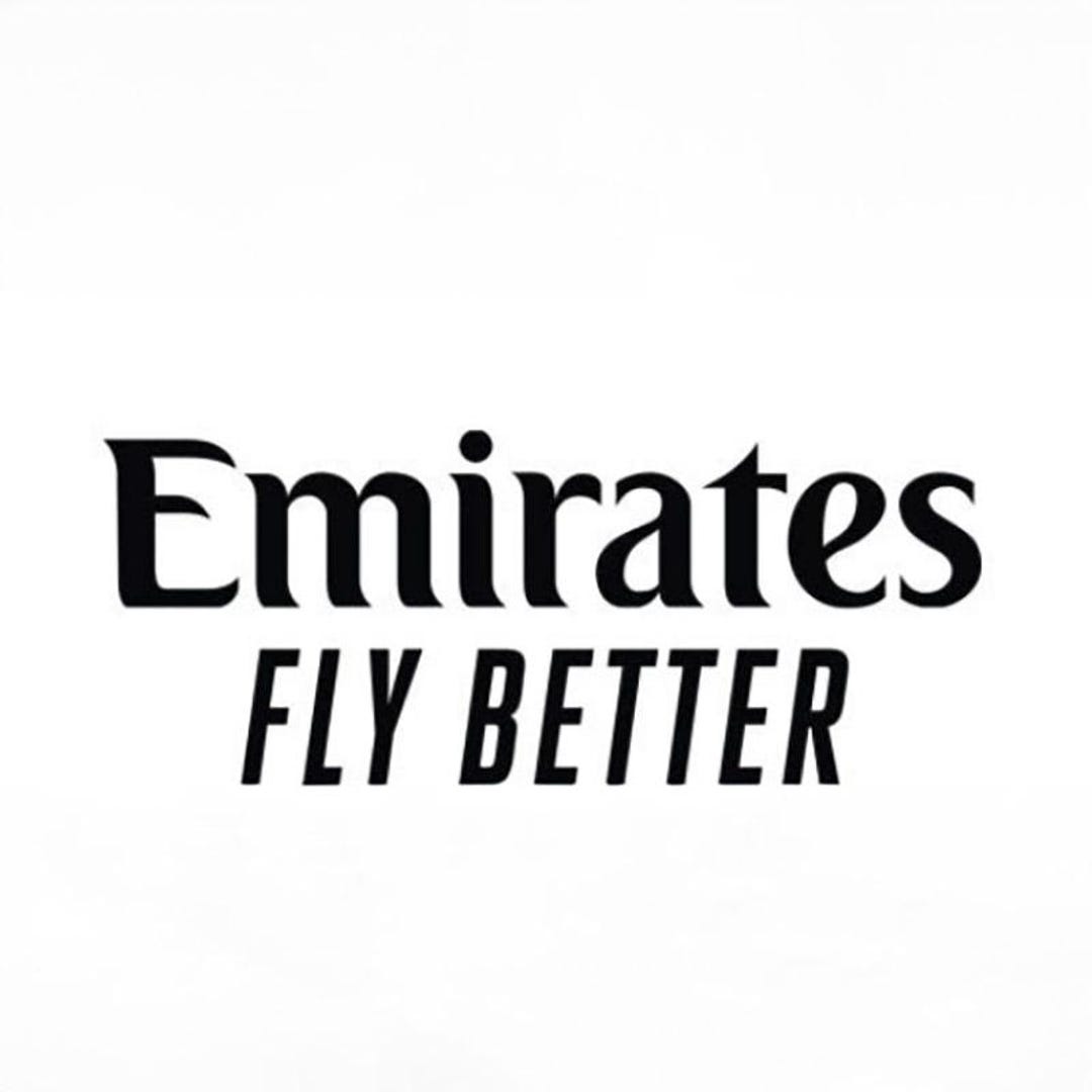 EMIRATES FLY BETTER Sponsor Logo Patch Thermal Adhesive Film 28 X 11.3 ...