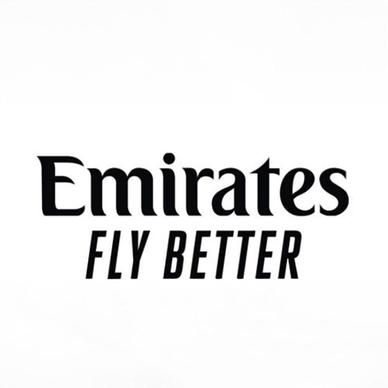 EMIRATES FLY BETTER Sponsor Logo Patch Thermal Adhesive Film 28 X 11.3 ...