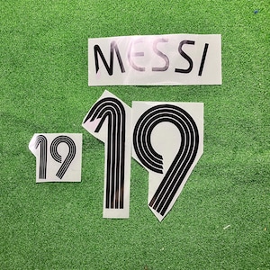 Argentina 06/07 Home Style Name Set – Messi #19 Heat Transfer Fan Made Patch