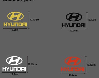 Parche inspirado en el Hyundai AS Roma: calcomanía termoadhesiva de la camiseta (19 cm, vinilo HTV)