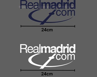 Parche de camiseta retro del Real Madrid: vinilo termotransferible de 24 cm