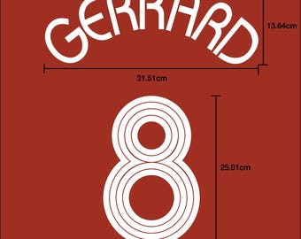 Camiseta local del Liverpool 2006/07 Nombre del conjunto: Gerrard #8 Copa de la UEFA