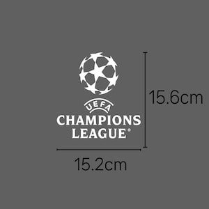 UEFA Champions League Inspired Small Patch 15.2x15.6cm Fan Made Heat Transfer Iron-On Vinyl Logo Soccer Jersey Decoration
