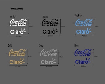 Parche de camiseta de fútbol de Argentina: logotipo de Coca-Cola Claro, vinilo termotransferible