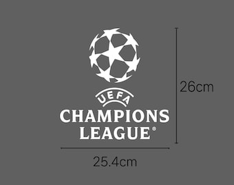 Parche del logotipo de la UEFA Champions League: vinilo termotransferible (25,4 x 26 cm)