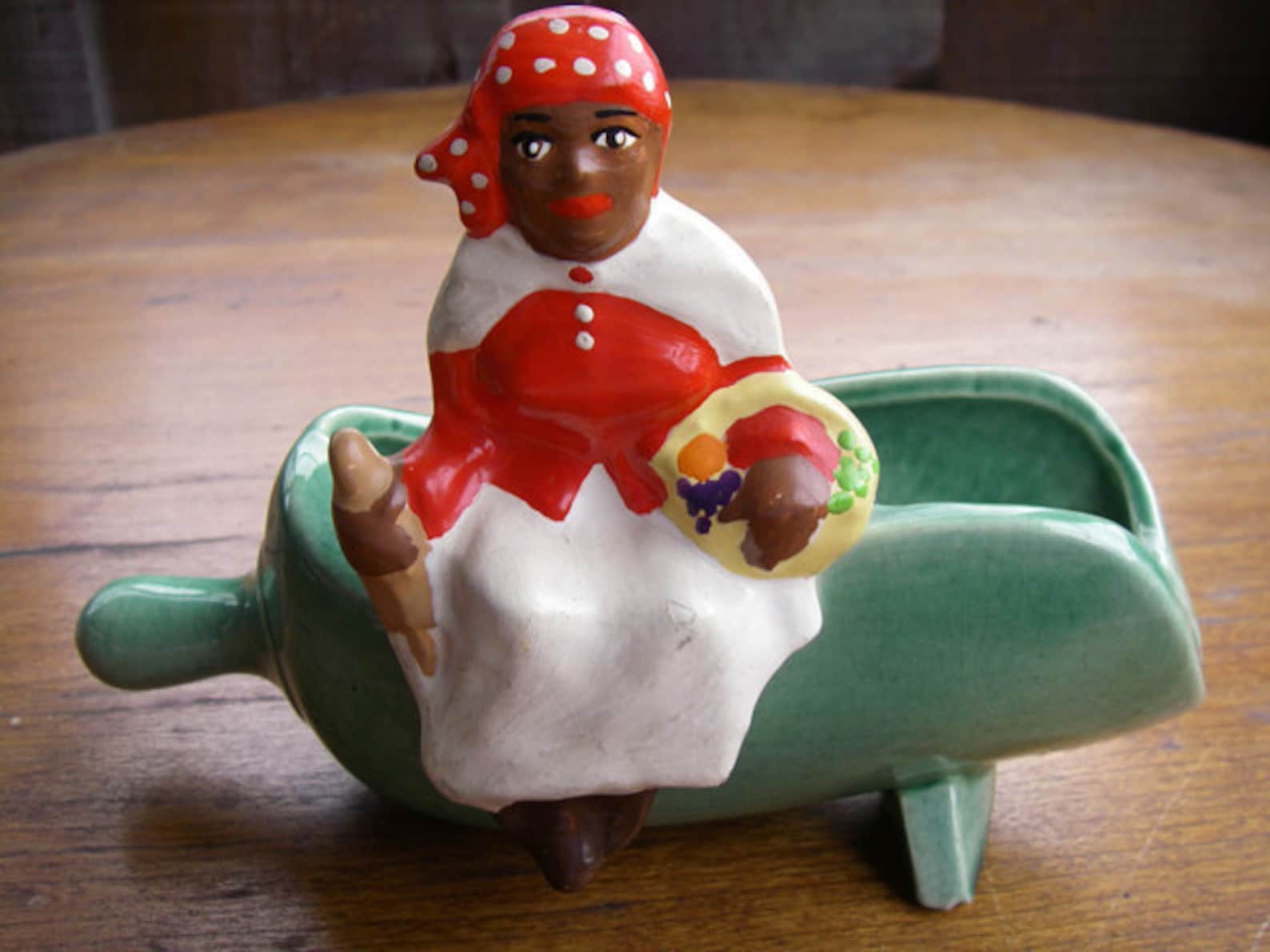 Vintage McCoy Black Americana Mammy Scoop Planter Etsy