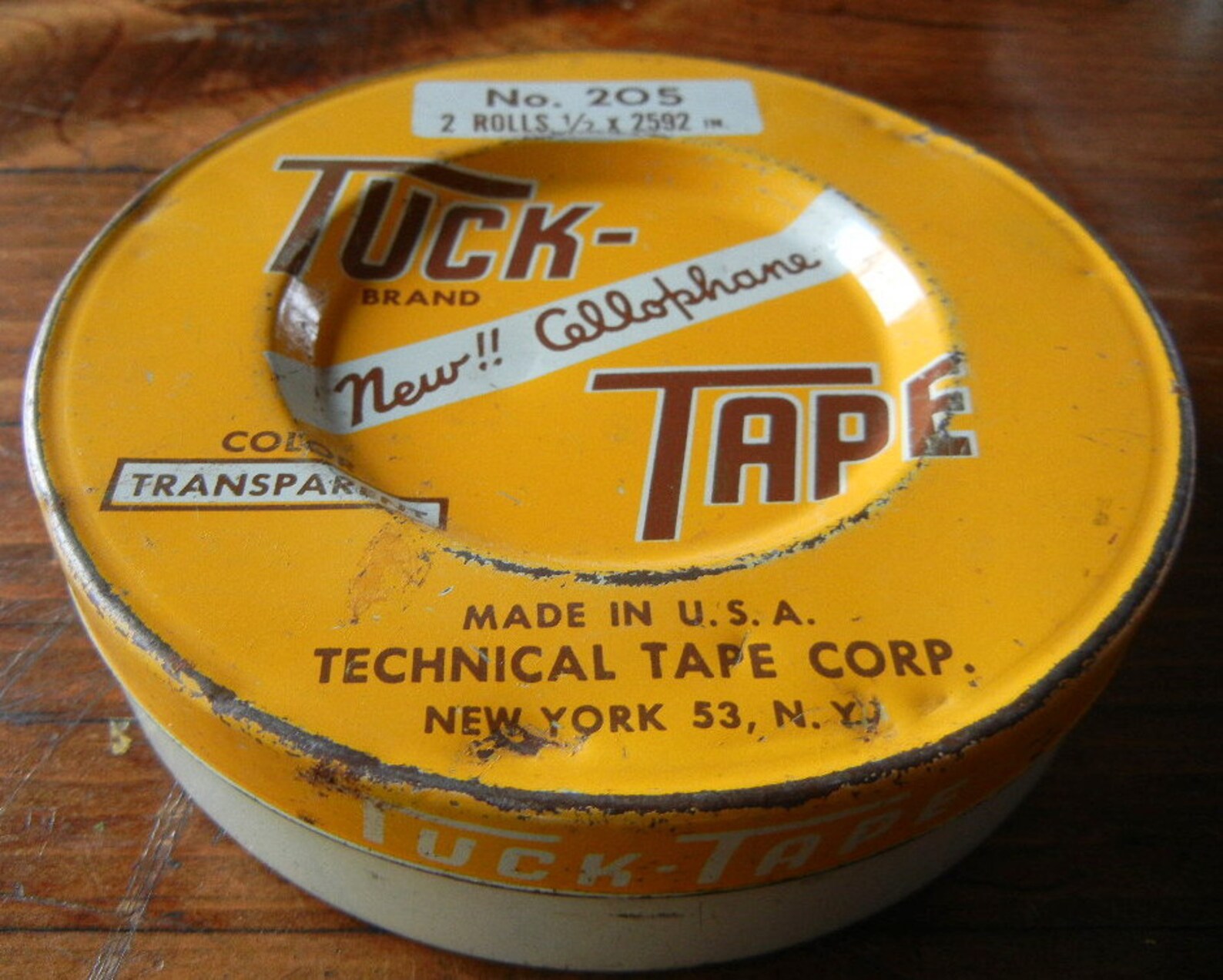 Two Vintage Tape Tins Scotch tape and Tuck Tape Cellophane Etsy