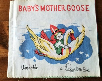 Vintage BABY'S MOTHER GOOSE A Peggy Cloth Book Published by Platt & Munk Made in Japan