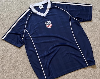 USA Soccer Jersey Navy Blue, Retro USA Football Shirt, Vintage Style Unisex Soccer Jersey, American Football Fan Shirt