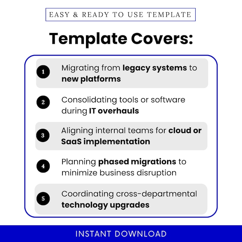 Simple System Migration Plan Template (word, PDF) | IT Migration Plan ...