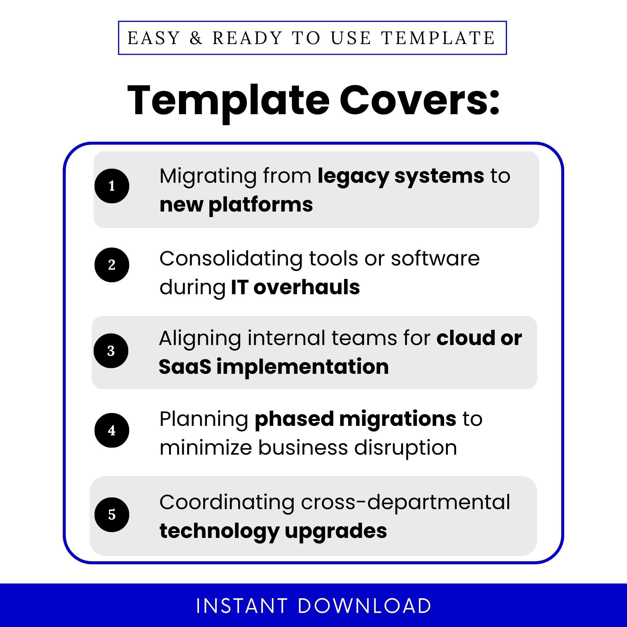 Simple System Migration Plan Template (word, PDF) | IT Migration Plan ...