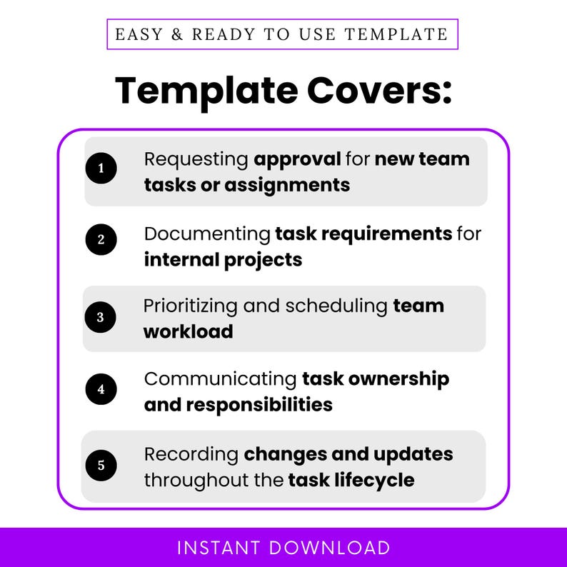 Task Approval Form Template – Word & PDF, A4 + US Letter - Etsy