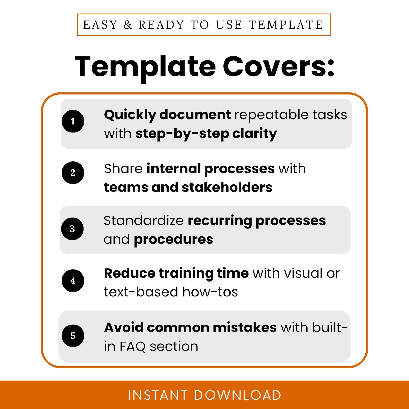 Quick How-to Guide Template (word, PDF) | Standard Operating Procedure ...
