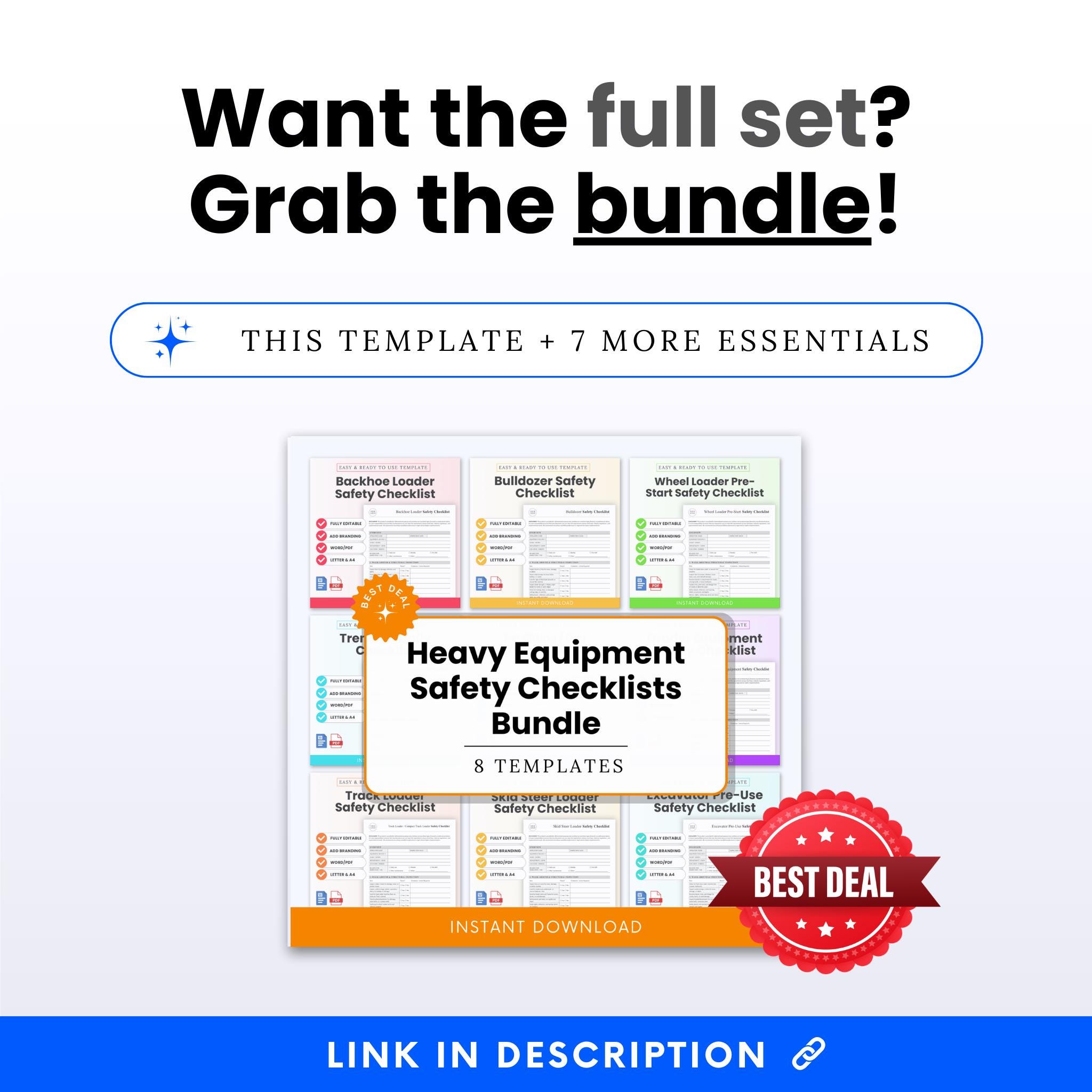 Checklist Wheel Wheel Loader Pre-start Safety Checklist Template – Word & PDF, A4 + US ...