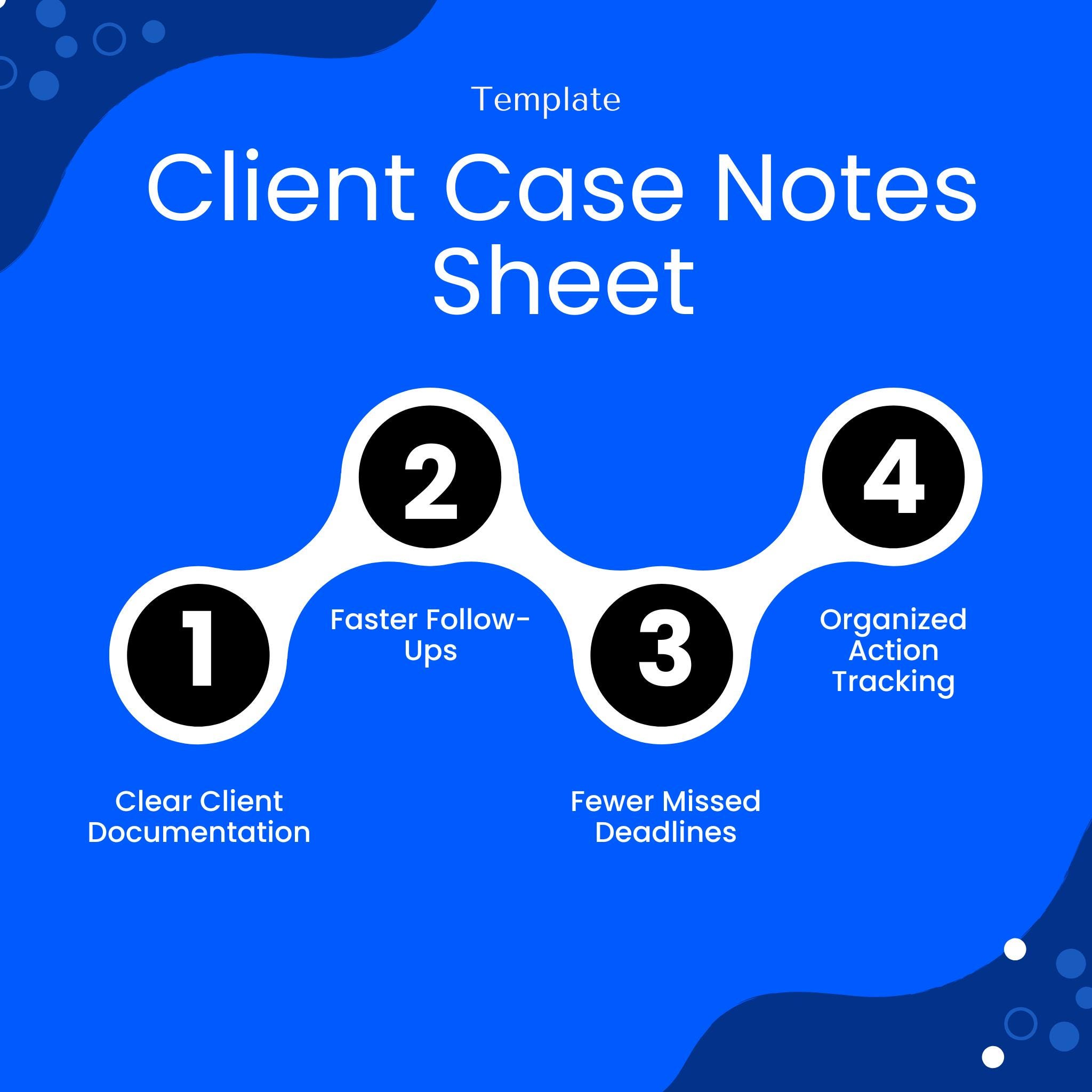 Client Case Notes Sheet Template – Word & PDF, A4 + US Letter - Etsy